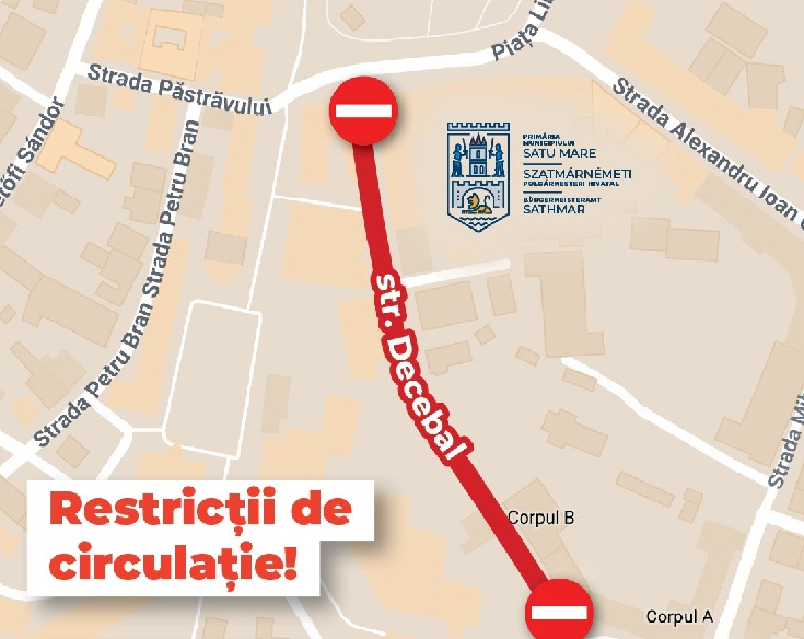 restrictii circulatie parcare strada decebal