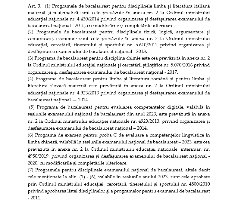 captura art 3 proiect ordin bac 2023