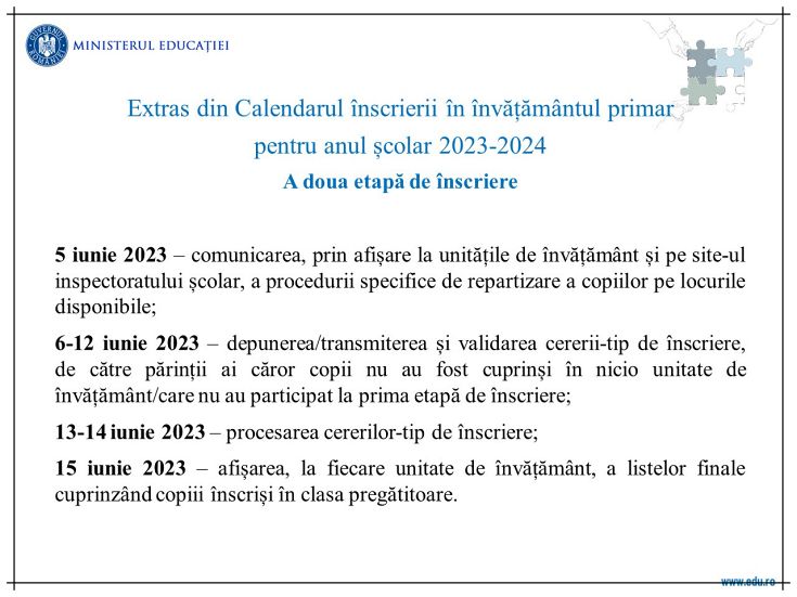 calendar inscrieri scoli 2