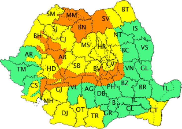 cod galben vant 17 februarie