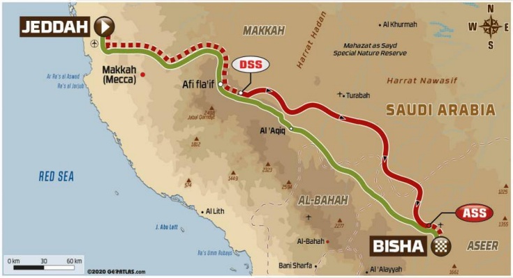 dakar 2021 traseu ziua1