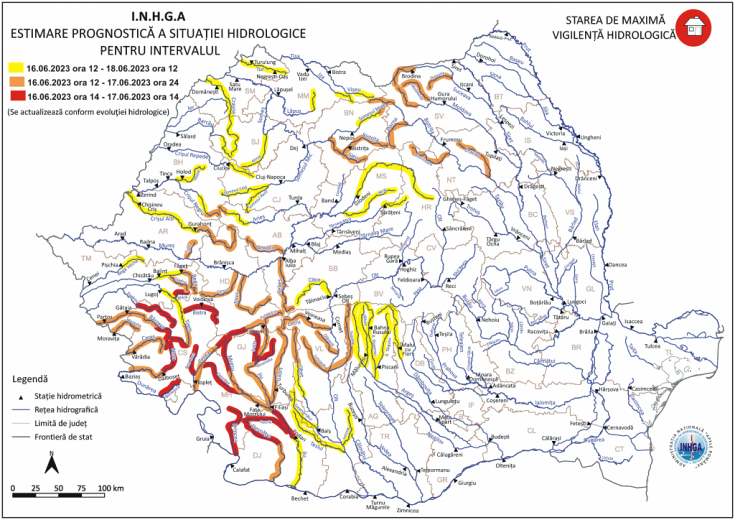 cod galben Avertizare hidrologica somes crasna