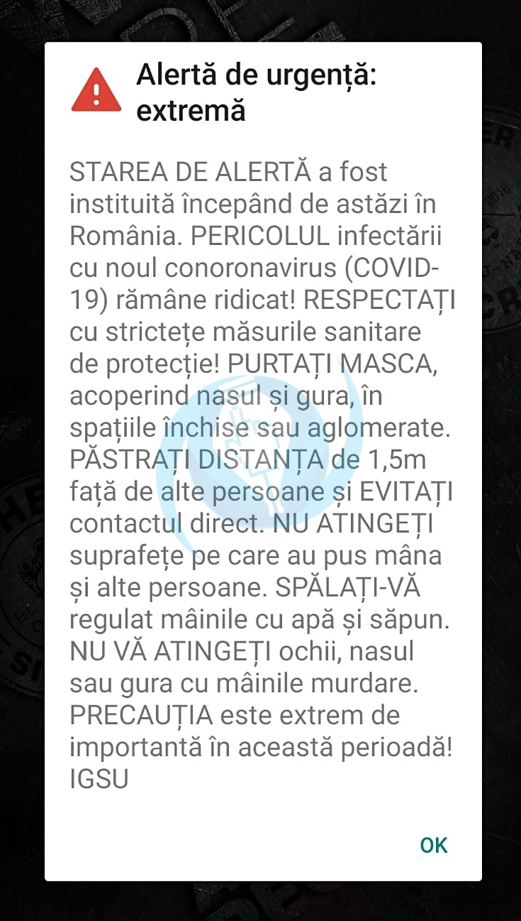 mesaj ro alert