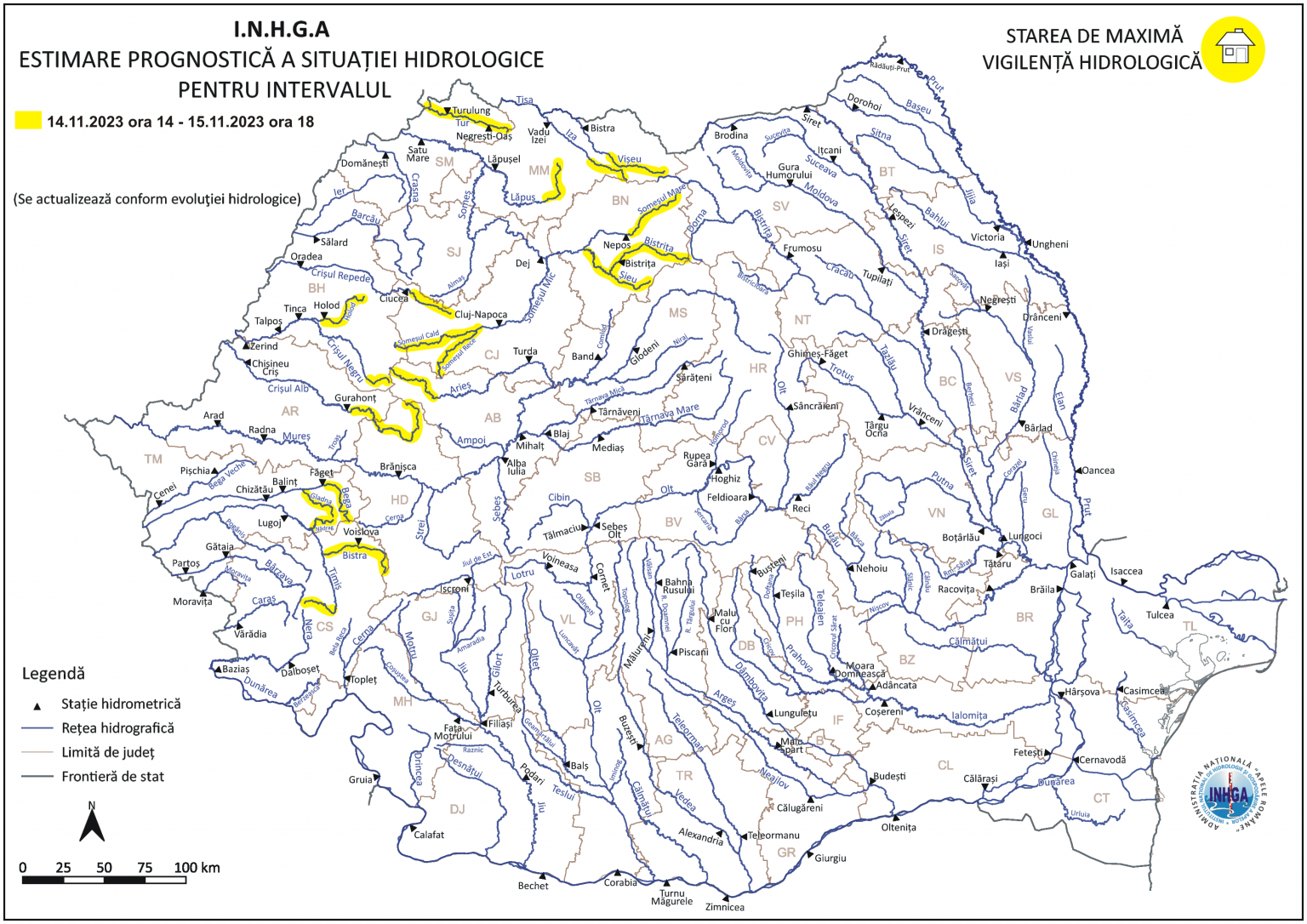 cog galben hidrologic