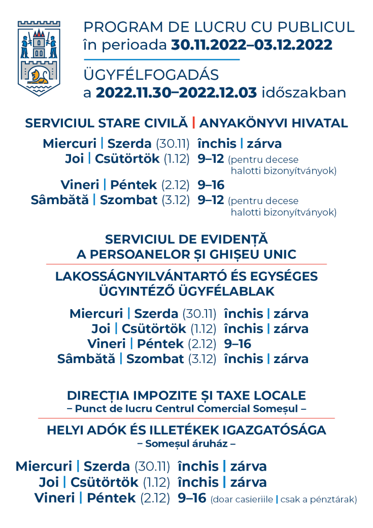 program DITL minivacanta 1 decembrie